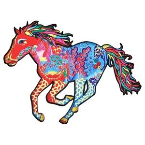 Colorful Horse Wooden Puzzle